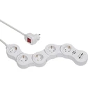 Πολύπριζο Brennenstuhl Vario Power 5-x 1,4m USB