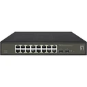 Network Switch LevelOne 16x GE GES-2118 2xGSFP 19" Hilbert