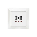 Πρίζα Logilink flush-mounted socket, 2x USB-A, 1x USB-C