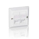 Πρίζα Δικτύου Equip box nur Frontplatte 2 Keystone 45° RAL 9010(White)