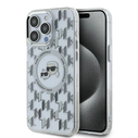 Karl Lagerfeld KLHMP15XHMCKMHT Apple iPhone 15 Pro Max IML Monogram Karl&Choupette Head MagSafe transparent
