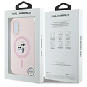 Karl Lagerfeld KLHMP16SSCMKCRHP Apple iPhone 16 hardcase Silicone Karl&Choupette MagSafe pink