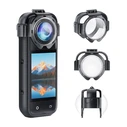 Insta360 X5 Puluz Snap‑on Προστατευτικό Κάλυμμα Φακού από Σκληρυμένο Γυαλί – Διαφανές