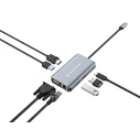 Docking Station Conceptronic USB-C->HDMI,VGA,GbE,3xUSB3.0,100WPD 0.25m