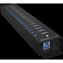 USB Hub Icy Box 16x USB; 1x USB Laden USB3.2 Gen1