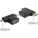 Αντάπτορας HDMI Delock HDMI A -> mini C + micro D F/M/St
