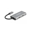 USB Hub Delock 3.2Gen2 Typ-C 2xTyp-A Bu 2xTyp-C Bu extern
