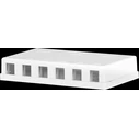 Αξεσουάρ Δικτύου EFB Keystone connection box, 6Port, surface-mounted