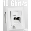 Πρίζα Δικτύου EFB socket CAT6a flush-mounted 2--fold RJ45,
