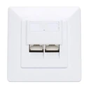 Πρίζα Δικτύου Intellinet 2-Port Cat6a 10G RJ45-flush STP White