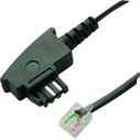 Καλώδιο Τηλεφωνικό Schwaiger DSL RJ12 6P2C -> TAE-F 6P4C 3m Black