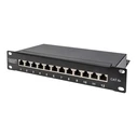 Patch Panel Digitus Cat.6A, shielded, 12-Port, 10",Black