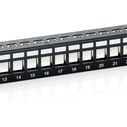 Patch Panel Equip Cat6 shielded for Keystone Jacks Black