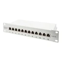 Patch Panel Digitus Cat.6A, shielded, 12-Port, 10", gray