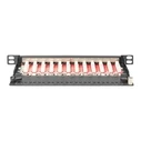 Patch Panel Digitus Cat.6A Slim,shielded,12-Port,0,5HE,10"sw