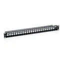 Patch Panel Equip Cat6 shielded for Keystone Jacks Black