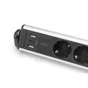 Πολύπριζο Ασφαλείας Digitus 6--fold Office-power strip with 3xUSB