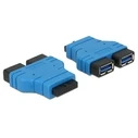 Αντάπτορας USB Delock USB3.0 Pinheader -> 2x A F/F nebeneinand