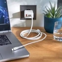 Καλώδιο USB Intenso C315C Nylon 1,5m white USB-C / USB-C 60W