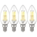 Λάμπα LED Philips E14 4-Pack 40W 2700K Filament candle