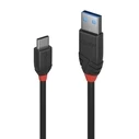 Καλώδιο USB Lindy Black Line 24 pin USB-C to USB Type A - 50 cm