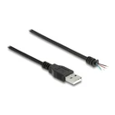 Καλώδιο USB Delock 64184 με ελεύθερα άκρα, 28 AWG, 1m, μαύρο