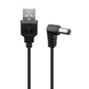 Καλώδιο USB Powertech σε DC 5.5x2.1mm CAB-U120, copper, 1.5m, μαύρο