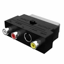 Αντάπτορας SCART Powertech σε audio/video & S-Video CAB-S011, μαύρος