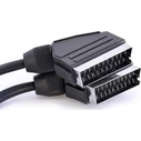 Καλώδιο Scart Powertech 21pin σε Scart 21pin CAB-S001, 1.4m, μαύρο