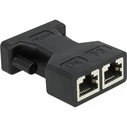 Αντάπτορας Δικτύου Delock D-Sub 15 Pin σε 2x RJ45 66806, μαύρος