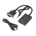 Αντάπτορας VGA Powertech & 3.5mm σε HDMI PTH-078, μαύρος