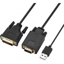 Καλώδιο DVI Powertech σε VGA CAB-DVI009, Active Gold, 1080p, 2m, μαύρο