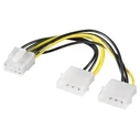 Καλώδιο Goobay 2x molex 4pin σε 1x 8pin 93241, 0.15m