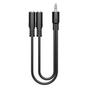 Αντάπτορας Ήχου Goobay 3.5mm 50464, αρσενικό σε 2x θηλυκά, 0.2m, μαύρο