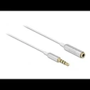 Καλώδιο Ήχου Delock 3.5mm αρσενικό σε θηλυκό 66072, CTIA, 32AWG, 0.5m, λευκό