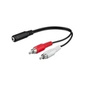 Αντάπτορας Ήχου Goobay 3.5mm θηλυκό σε 2x αρσενικό RCA 50092, 0.2m, μαύρο
