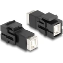Αξεσουάρ Δικτύου Delock Keystone module USB Type-B 86600, θηλυκό σε θηλυκό, μαύρο