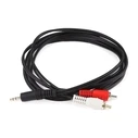 Καλώδιο Ήχου Powertech 3.5mm σε 2x RCA CAB-R009, 5m, μαύρο
