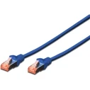 Καλώδιο Δικτύου Digitus Cat6 S/FTP 2xRJ45 0.25m Blue Lever protection Polybag