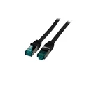 Καλώδιο Δικτύου EFB RJ45 S/FTP, Cat.6A, LSZH, 0.15m, Black