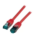 Καλώδιο Δικτύου EFB RJ45 S/FTP, Cat.6A, LSZH, 0.5m, Red