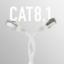 Καλώδιο Δικτύου EFB CAT8.1 White 7.5m RJ45 S/FTP PIMF