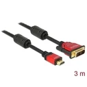 Καλώδιο HDMI Delock A -> DVI(18+1) M/M 3.00m Premium