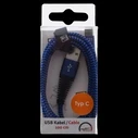 Καλώδιo USB 2GO charging/data Type-C 3.1 Nylon 1m Blue
