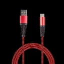 Καλώδιo USB 2GO charging/data Type-C 3.1 Nylon 1m Red