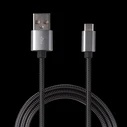 Καλώδιo USB 2GO charging/data "Luxury" f. Type-C 3.1 1m Gray