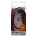 Καλώδιo USB 2GO charging/data Type-C 3.1 Nylon 1m Red