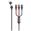 Καλώδιo USB 2GO USB / Type-C Micro USB, Lightn., Type-C 1,2m sw