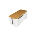Καλώδιo USB Logilink cable box White with bamboo lid 320x140x130mm