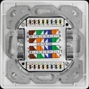 Πρίζα Δικτύου Logilink Cat.6A UP2x RJ45 shielded,signalWhite